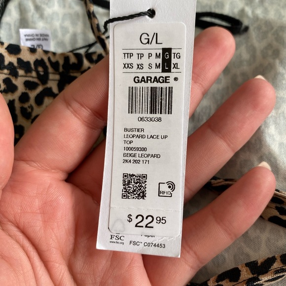Bustier leopard lace up top - Picture 3 of 3